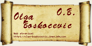 Olga Boškoćević vizit kartica
